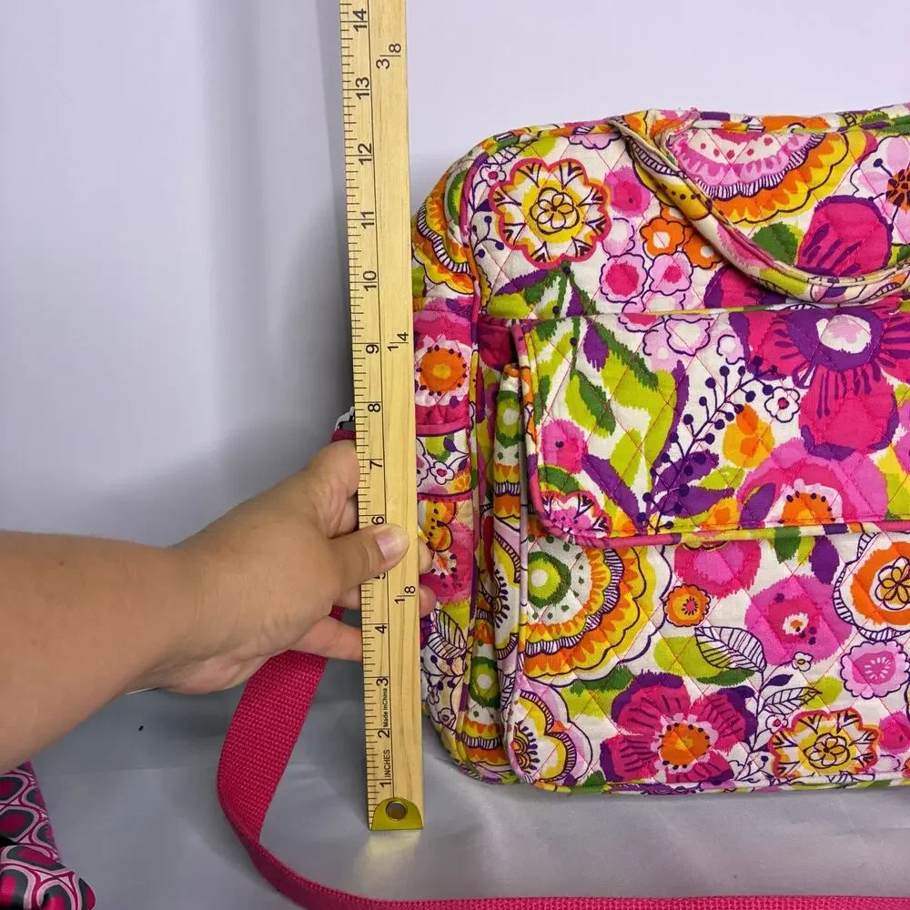Vera Bradley Weekender Pink Floral Multicolor Bag Travel Vacay Cottagecore EUC